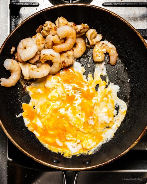 Make better than take out chicken and shrimp peanut free pad Thai right at home. Sweet, salty, savory – pad Thai is universally loved and for good reason. Forget delivery and customize your Pad Thai just the way you like it – this one had no peanuts because around here we do the #peanutfree life. Instead, there are buttery roasted cashews for that nutty crunch. #padthai #recipes #dinner #noodles #padthairecipe #thairecipes