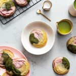 Neapolitan Cookies: Matcha Strawberry and Vanilla Sugar Cookies