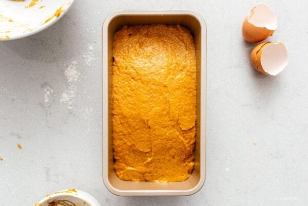 pumpkin bread in loaf pan | www.iamafoodblog.com
