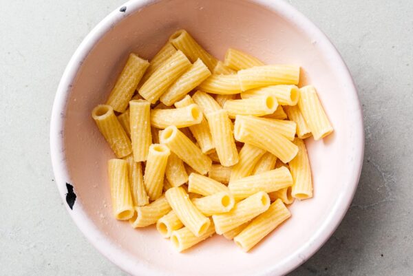 tossed rigatoni in oil and cheese | www.iamafoodblog.com