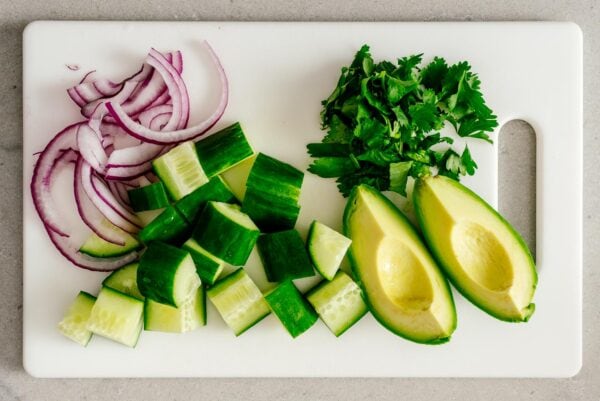 Cucumber Avocado Salad Ingredients | www.iamafoodblog.com